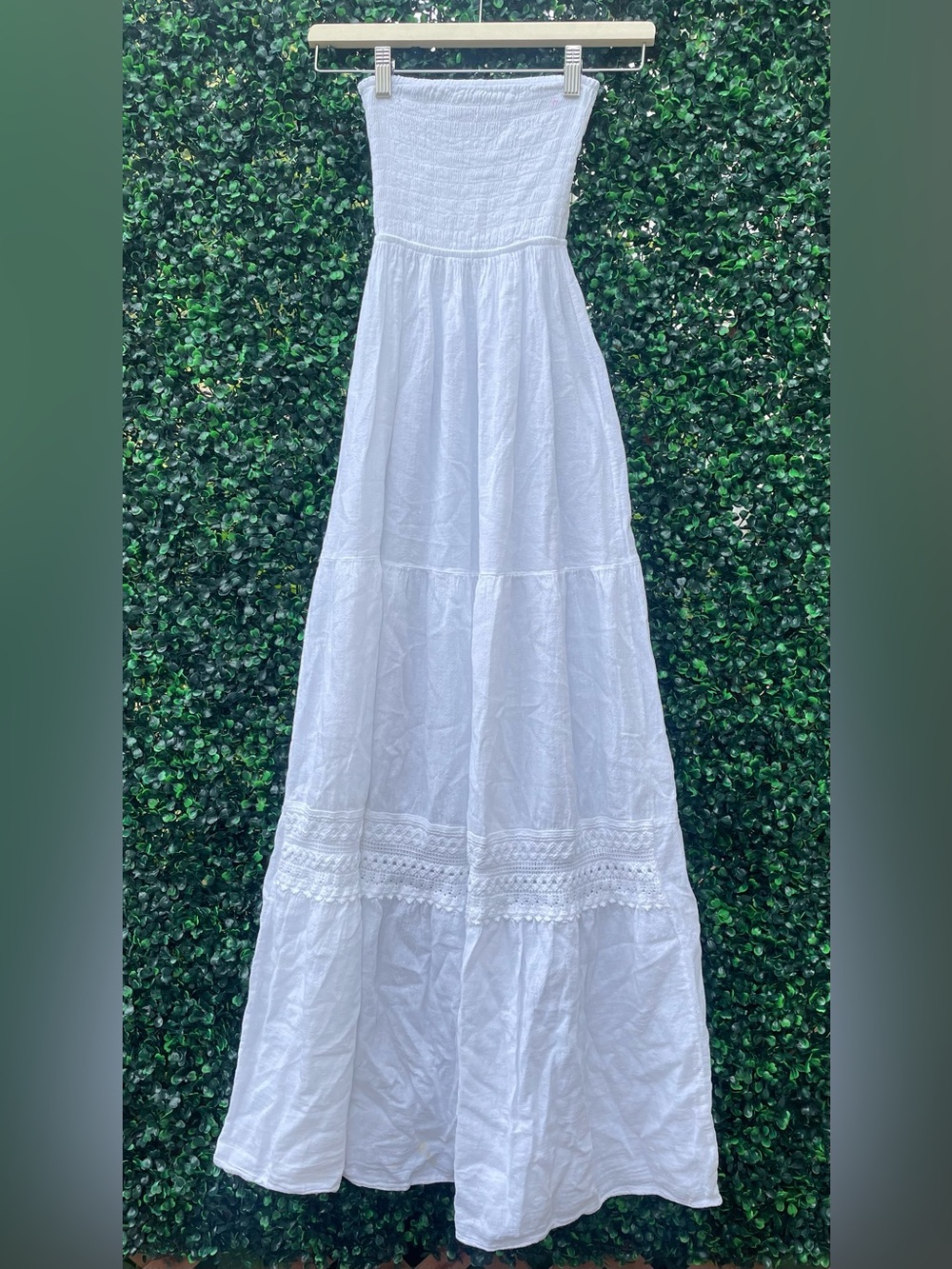 Seaspice 100% Peruvian Cotton Strapless Maxi Dress Size S